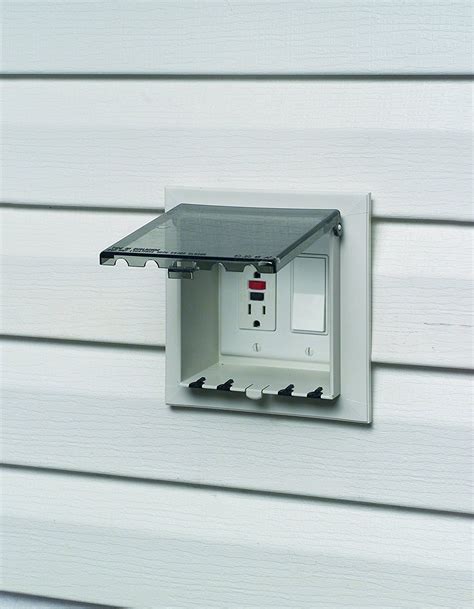 electrical box siding|exterior electrical outlet box.